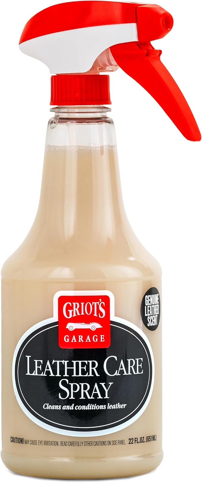 Griot's Garage Leather Care Spray, Car Seat Cleaner and Conditioner for Upholstery, Furniture, Clothing, and More, 10994