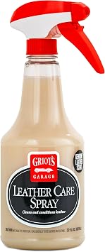 Griot's Garage Leather Care Spray, Car Seat Cleaner and Conditioner for Upholstery, Furniture, Clothing, and More, 10994