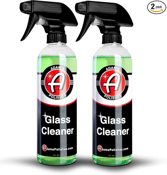 Adam's Glass Cleaner (2 Pack) - Car Window Cleaner for Safe Cleaning On Tinted & Non-Tinted Glass - Won't Strip Car Wax or Paint Protection