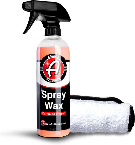Adam's Polishes Spray Wax Kit - Advanced Carnauba Car Wax | Car Spray Polish | During Car Wash Paste Wax Clay Bar & Buffer Polisher For Ultimate Protection On Paint Wheels Windows | Cleaning Supplies
