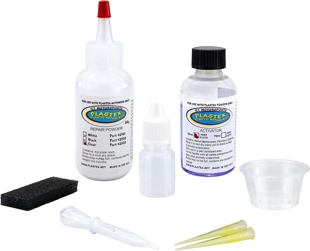 RecPro RV Plastic Repair Kit | Clear | for ABS, Fender Skirts & Tubs