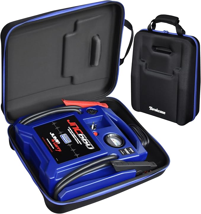 Case for Clore Automotive JNC660 Jump Starter, Hard Shell Jump Pack Carrying Case with Molded Interior, Shockproof Water