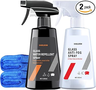 SHIELDOM Anti Fog Spray & Water Repellent for Car Windshield Glass Rain Repellent Defogger Spray Waterproof Prevent Fogg