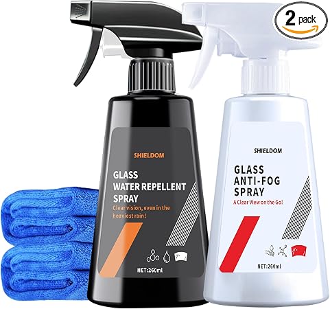 SHIELDOM Anti Fog Spray & Water Repellent for Car Windshield Glass Rain Repellent Defogger Spray Waterproof Prevent Fogg