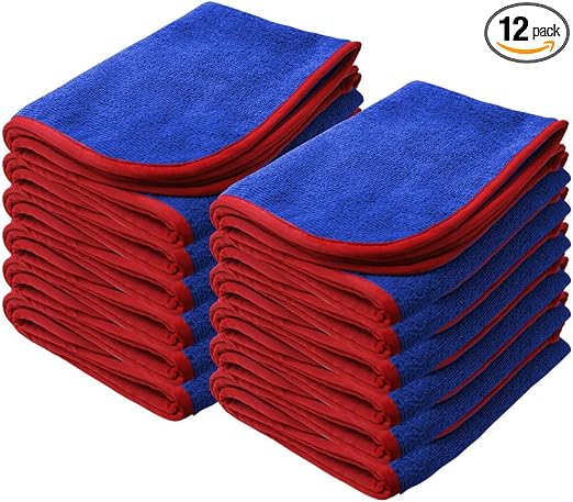 Nanoskin Power Shine Microfiber Towel for Drying, 12 Pack