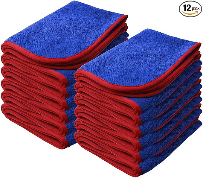 Nanoskin Power Shine Microfiber Towel for Drying, 12 Pack