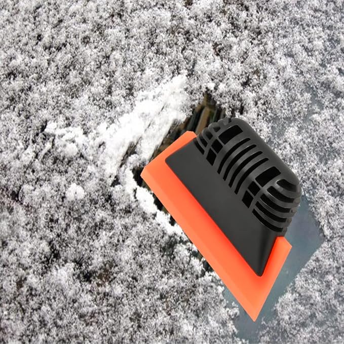 EHDIS 6'' Small Silicone Squeegee 5-inch Handy Small Rubber Window Shower Squeegee Auto Water Blade for Car Windshield, Window, Mirror, Glass Door, Ice Snow Removal Scraper Tool (Blue and Orange)