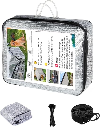 70% Aluminet Shade Cloth, 10 x 20 FT, Reflective Sun Shade