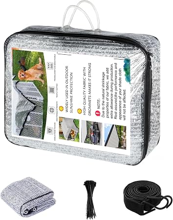 70% Aluminet Shade Cloth, 12 x 15 FT, Reflective Sun Shade