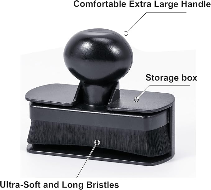Car Tire Shine Applicator,Vegan Tire Shine Applicator with Curved Brush Head - Large Automotive Tire Dressing Applicator Brush with Storage Stand for Tire Detailing, 3.6 Inch -2pcs (Black&Blue)