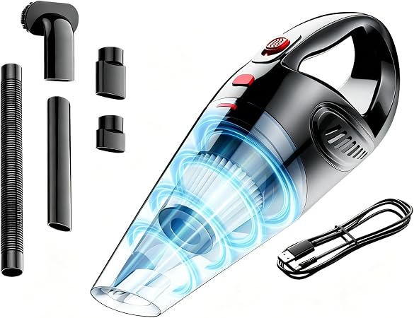 Small Handheld Portable Vacuum Cleaner - Strong Suction Hand Vacuum
