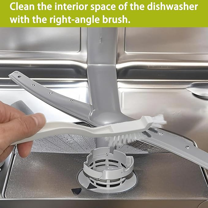 Dishwasher Cleaner Brush Kit - 6PCS Deep Cleaning Tools with Pick, Scraper, Straw Brush, Gap & Angle Brush, Flexible Tubes Brush for Spotless Dishwasher