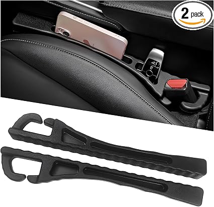2 PCS Car Seat Gap Filler Organizer, PU Leather Stopper to Fill The Gap Between Seat and Console, Crevice Blocker No Dro