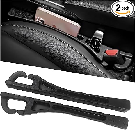 2 PCS Car Seat Gap Filler Organizer, PU Leather Stopper to Fill The Gap Between Seat and Console, Crevice Blocker No Dro
