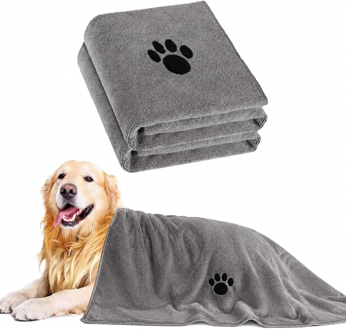 2 Pack Extra Large 55*36 Inch Microfiber Dog Towels for Drying Dogs