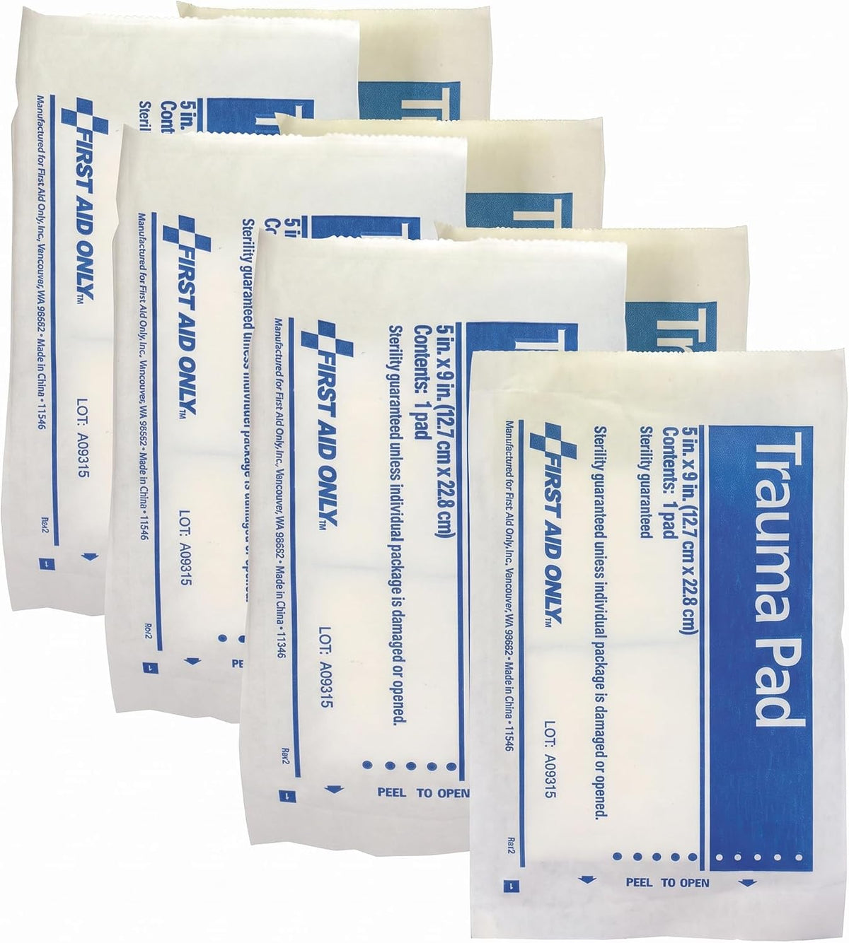 FAE-6024 SmartCompliance Refill 5 x 9 Trauma Pad, 2 Count (Pack of 4)