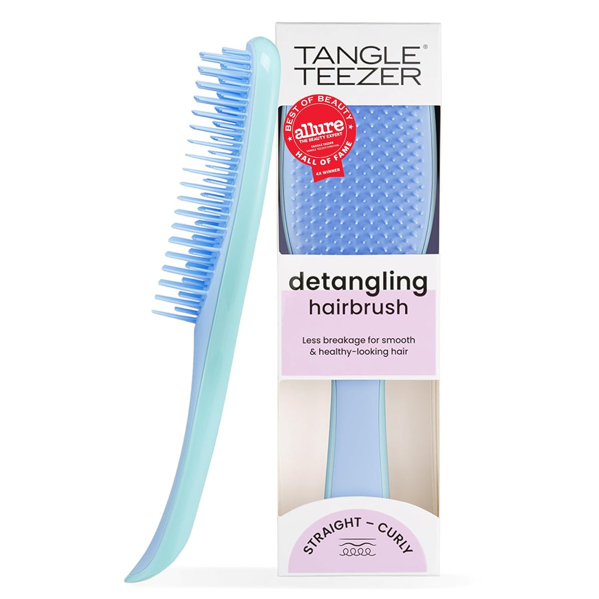 Ultimate Detangler Brush, Straight to Wavy, Denim Blues
