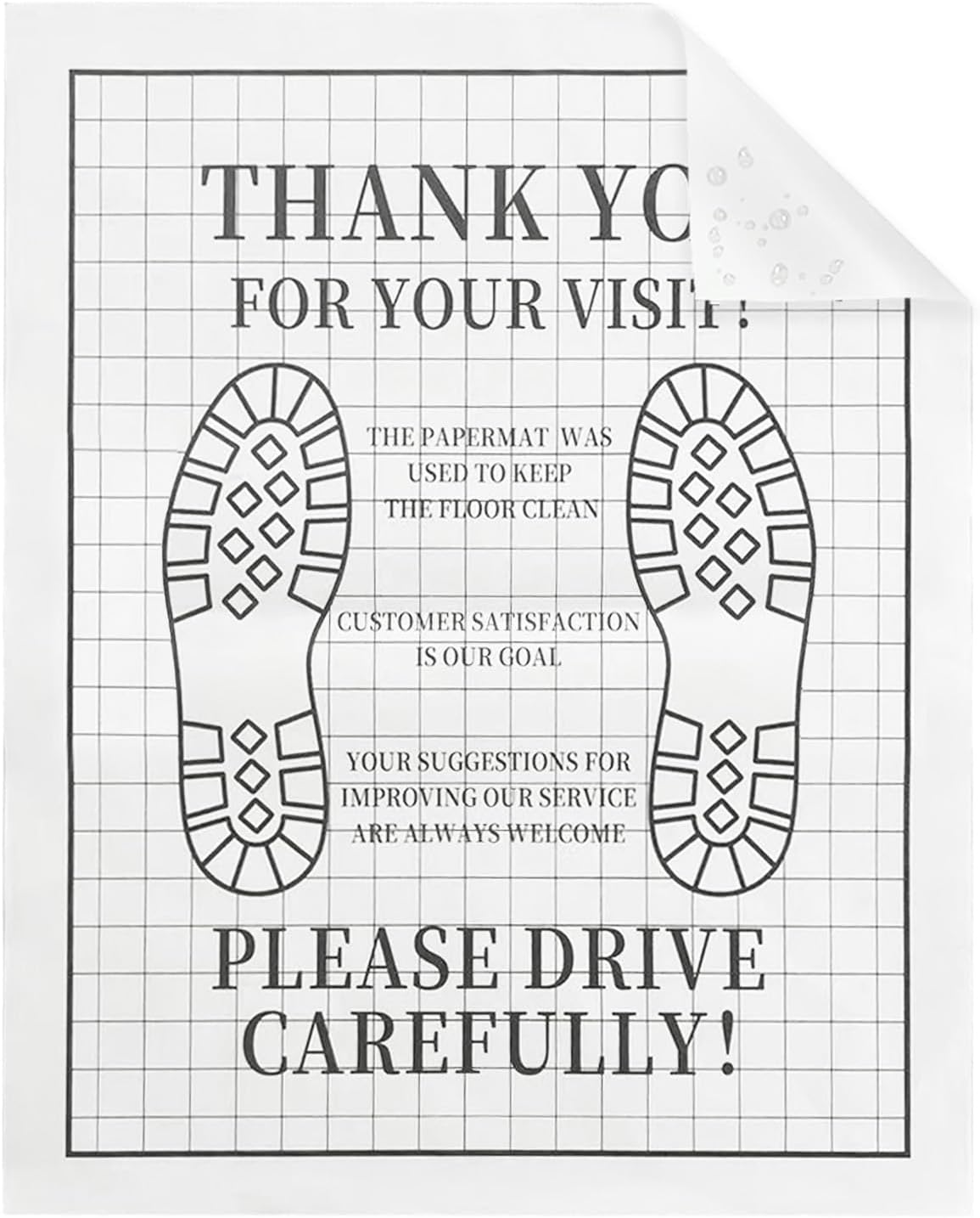 Paper Floor Mats for Cars, Disposable White Automotive Floor Mats, Waterproof Kraft Paper Car Floor Mats, Temporary Car Detailing Supplies, Interior Car Accessories for Auto Dealership (600)