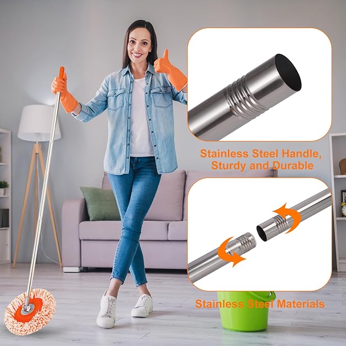 Keyloland Wall Mop, Primium 68” Wall Cleaner, High-Quality Baseboard Cleaner, Professional-Grade Baseboard Cleaner Tool with Handle, Superior Quality Dust Mop, Efficient cleaning tools