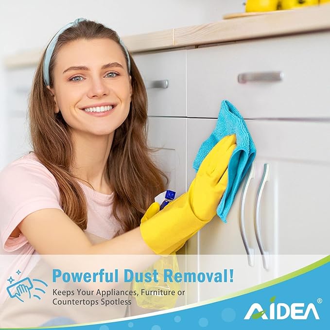 AIDEA Microfiber Cleaning Cloth-800PK, Soft Microfiber Towels for Cars, Absorbent Cleaning Rags, Lint-Free Streak-Free Wash Cloths for House, Kitchen, Window(12in.x12in)