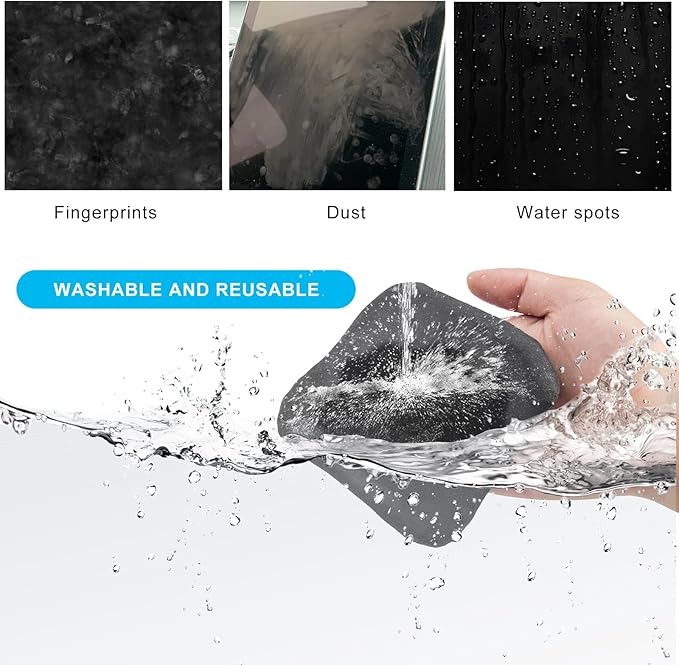 Ohleats Car Screen Cleaner, Microfiber Auto Screen Cleaning Pad, Foldable Touch Screen Cleaner Cloth for Vehicle Dashboard LCD Display, Car Cleaning Kits