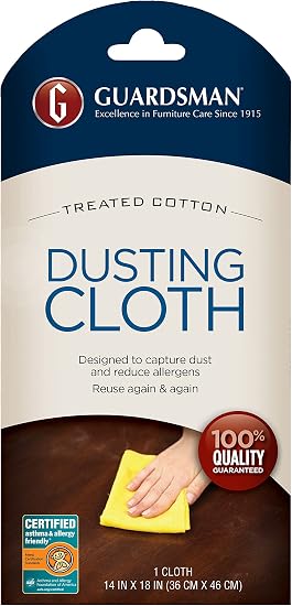 Guardsman Wood Furniture Dusting Cloths - 1 Pre-Treated Cloth - Captures 2x The Dust of a Regular Cloth, Specially Treat