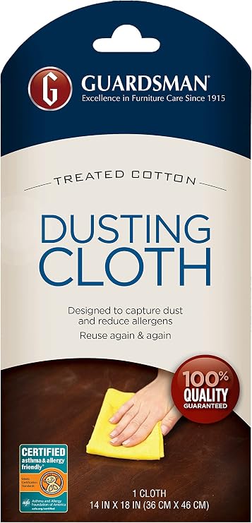 Guardsman Wood Furniture Dusting Cloths - 1 Pre-Treated Cloth - Captures 2x The Dust of a Regular Cloth, Specially Treat