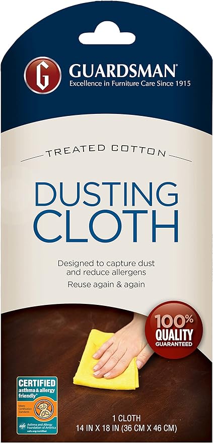 Guardsman Wood Furniture Dusting Cloths - 1 Pre-Treated Cloth - Captures 2x The Dust of a Regular Cloth, Specially Treat