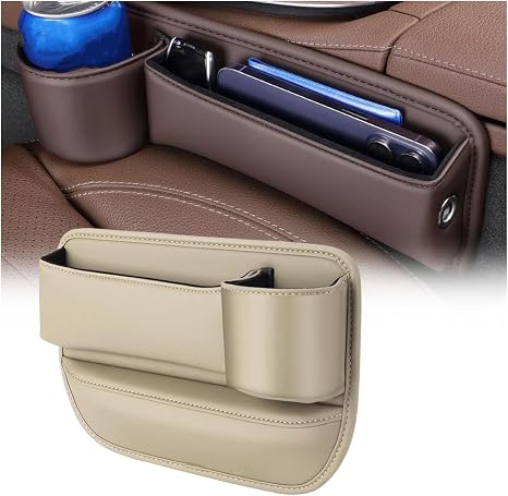Car Seats Gap Filler Organizer for B&MW Z4 E85 2003-2009 Car Seats Gap Organizer Storage Box Leather Car Storage Organiz
