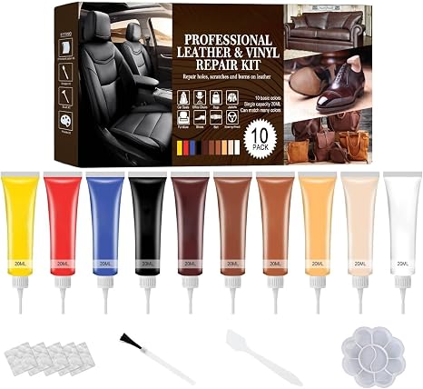2026 Advanced Leather Repair Gel, Multifunctional Leather Repair Kit for Car Seat, Couch, Vinyl & Jacket, Professional C