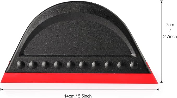 FOSHIO 2 Pack Black Mini Squeegee for Vinyl, Window Tint Car Film Wrap, Sign Making, DIY Crafting, Wallpaper Smoothing Tool, Squeegee for Window Cleaning for Car Windshield, Window, Mirror, Glass Door
