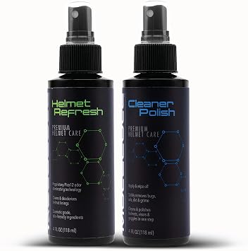 Molecule Helmet Polish Kit | Premium Helmet Care | 4 Ounce Cleaner Polish & Refresh | Cleans and Details Gloss Finish He