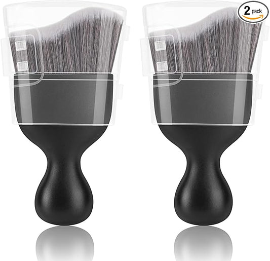 Amrules 2 PCS Car Interior Detailing Brush, Auto Car Dusting Brushes, Soft Bristles Duster Removal Cleaning Tool for Dashboard Interior, Exterior, Skylight, Leather, Dust Brush, Dark Gray