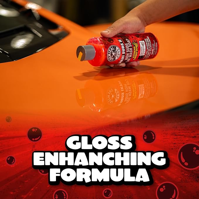 Chemical Guys CWS_101_16 Maxi-Suds II Foaming Car Wash Soap (Works with Foam Cannons, Foam Guns or Bucket Washes) Safe for Cars, Trucks, Motorcycles, RVs & More, 16 fl oz, Cherry Scent (Pack of 2)