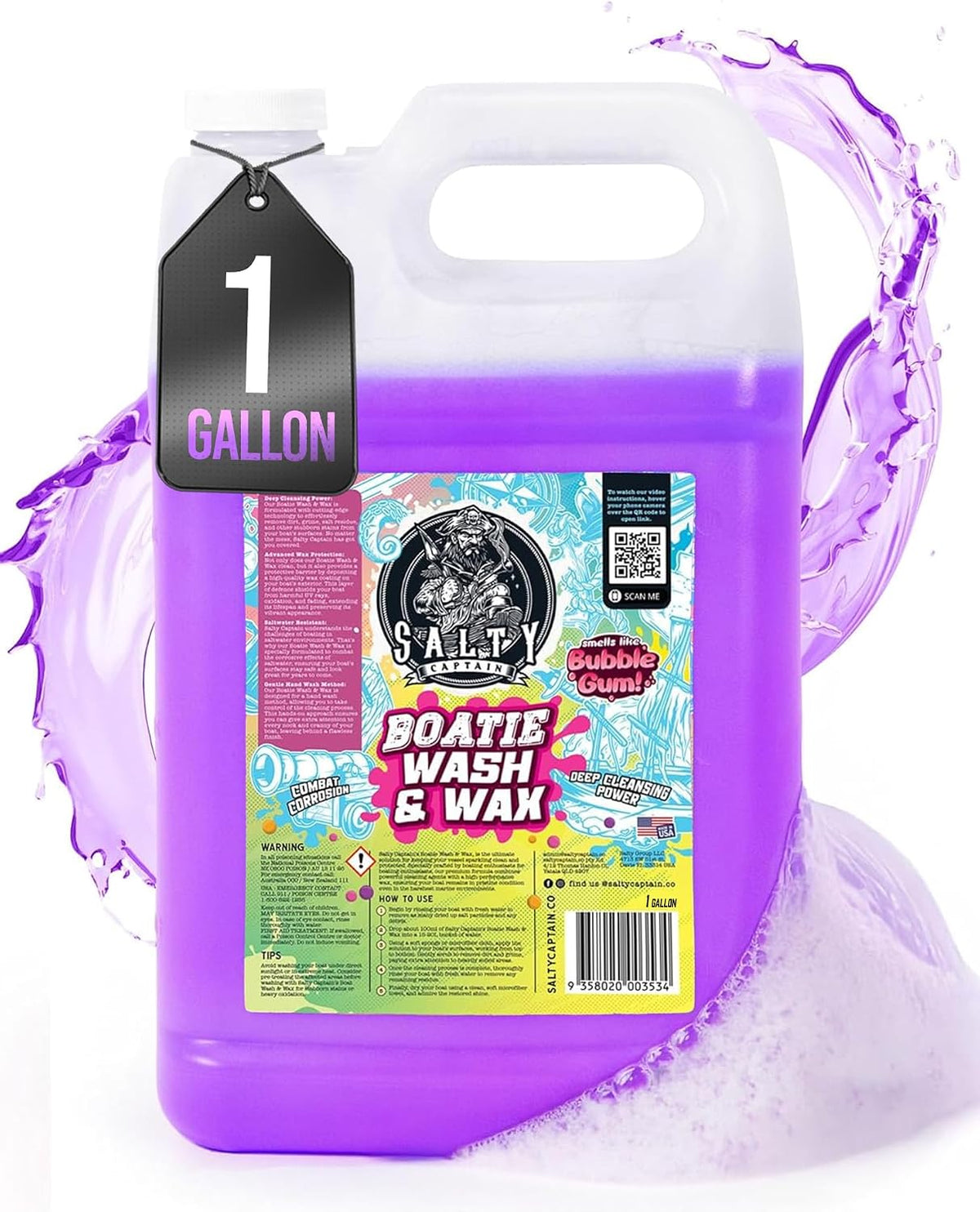 Salty Captain Boatie Wash N Wax - Bubble Gum Scent