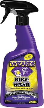 Wizards Motorcycle Bike Wash - Engines, Paint, Chrome & Plastics - 22 oz