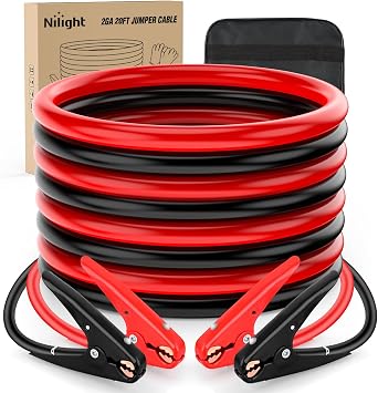 Nilight 2 Gauge 20FT 800A Car Battery Jumper Cables Kit