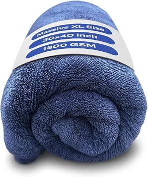 Captain's Car Care "The Kraken Drying Towel #1 Best and Largest Towel for Truck Detailing Streak Free, Massive 30x40 Inc