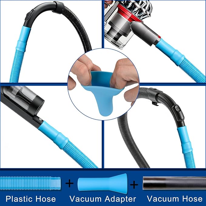 Universal Dryer Vent Cleaner Kit with Vacuum Hose - 4-Piece Lint Brush & Attachment Set for Clothes Dryer, Shop Vac Accessories, Lint Trap Cleaner & Home Maintenance Tools