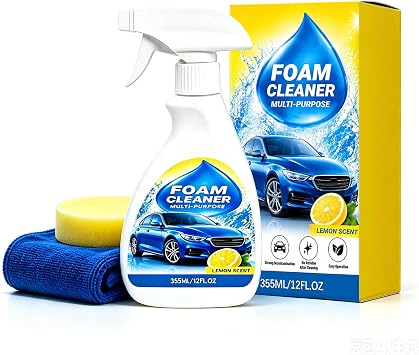 Car Interior Cleaner Foam Kit, Multi-Surface Fast-Drying Formula