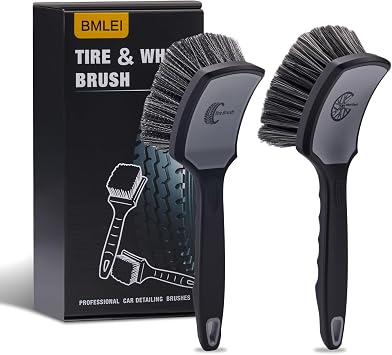BMLEI Wheel & Tire Brush Set, 2 Pack Car Wheel Brush & Tire Cleaner Brushes