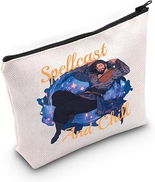 JXGZSO Spellcast And Chill Gale Inspired Cosmetic Bag Video Gamer Gift BG3 Wizard Makeup Bag