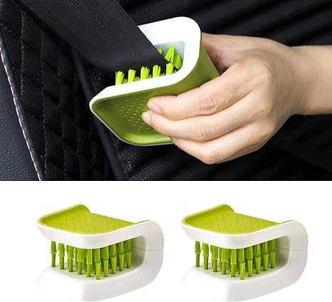 2Pcs Car Interior Dust Brush, Car Detailing Brushes, Car Seat Belt Cleaning Brush, Universal Automotive Interior Dusting