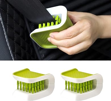 2Pcs Car Interior Dust Brush, Car Detailing Brushes, Car Seat Belt Cleaning Brush, Universal Automotive Interior Dusting