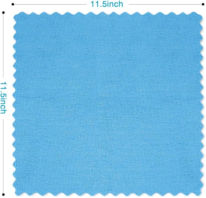 Orighty Cleaning Cloths, Shop Towels 50 Pack, Shop Rags Reusable, Microfiber Cleaning Rags Bulk for Cars, Multi-Purpose Lint Free Towels for Automotive, Mechanic, Kitchen, 11.5’’ x 11.5’’, Blue