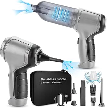 Wireless Handheld Car Vacuum Cleaner and Blower, 12000PA Strong Suction Cordless Vacuum & Powerful Compressed Air Duster