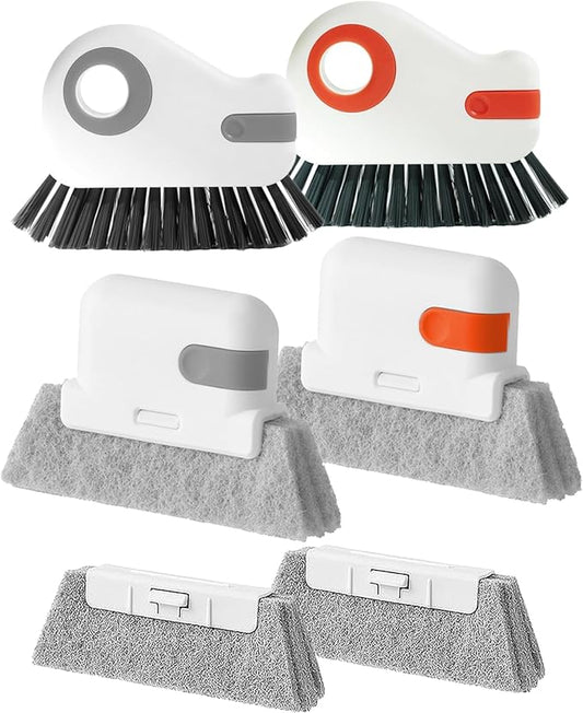 Window Track Cleaning Brush - 6PCS Multifunction Groove Cleaning Brush for Household Crevice Nooks and Crannies