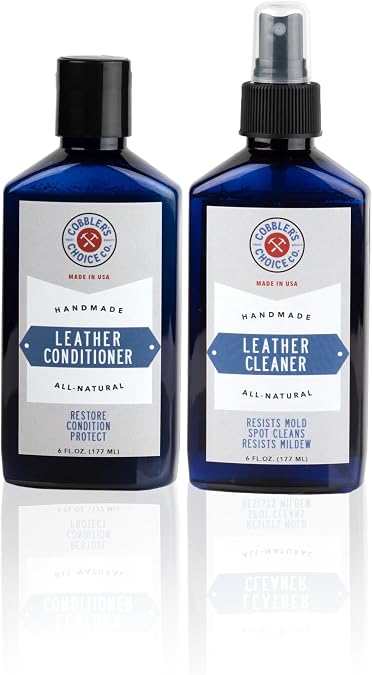 Cobbler's Choice Leather Cleaner & Conditioner - Shoe & Boot Care Duo