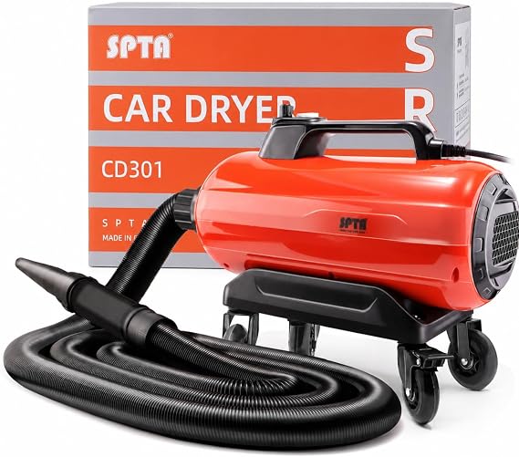 SPTA Air Cannon Car Dryer Blower, Powerful Detailing Wash, Filtered Dryers, Safer Than Microfiber Towel Cloth,Car Wash D