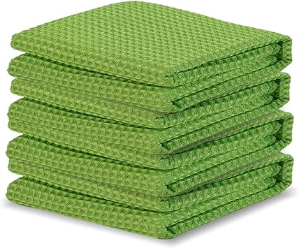 XINDELL Waffle Weave Microfiber Towel, 4Pack-16" X16" Premium Waffle Knit Detailing Towel, Cleaning Cloth for Car Window